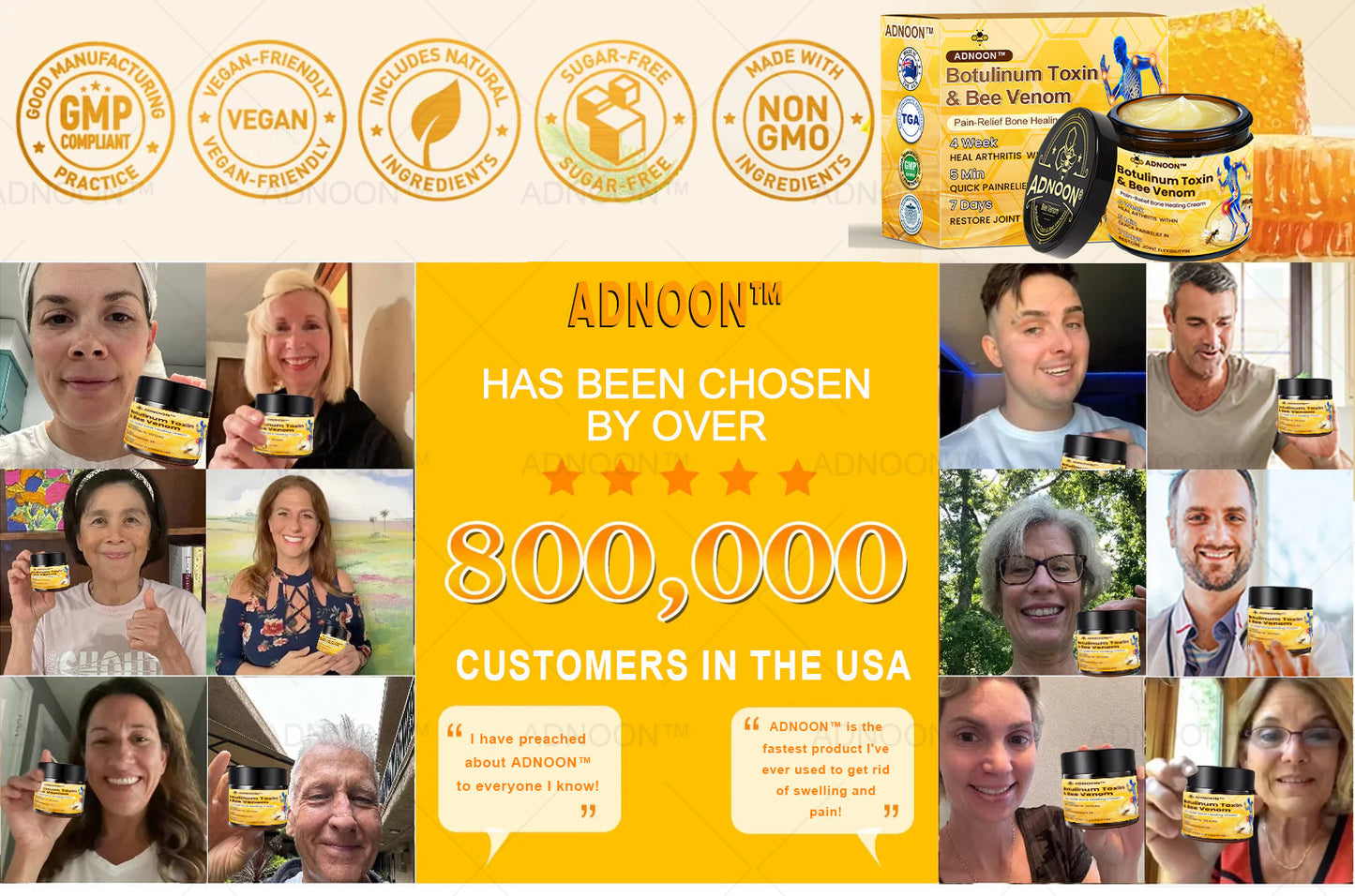 ADNOON® Botulinum Toxin & Bee Venom Pain-Relief Bone Healing Cream